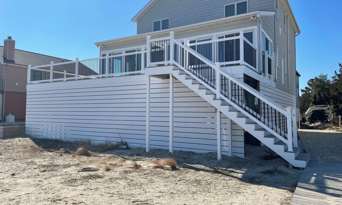 Broadkill Beach House | "Beach Haven", beachfront house on Broadkill Beach, DE with new deck and sunroom