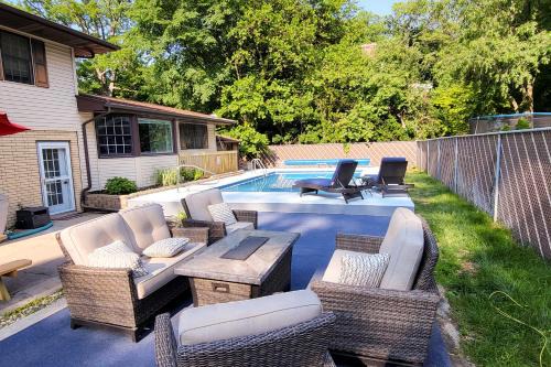 Michigan City House | Spacious Getaway w/Heated Private Pool!