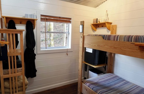 Ellijay Cabin | Cozy FOX DEN private solo cabin at Mulberry Gap Adventure Basecamp in Ellijay!