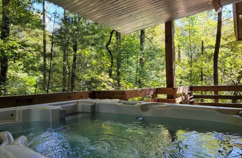 Suches Cabin | Firefly Bend Treehouse - View of the National Forest from Your Bed