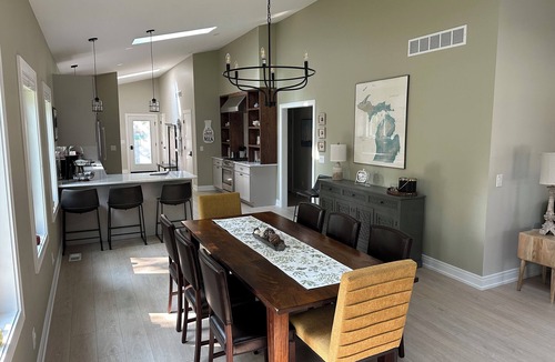 New Buffalo House | Red Oak-5 bedroom with in ground pool, fireplace-walk to restaurants
