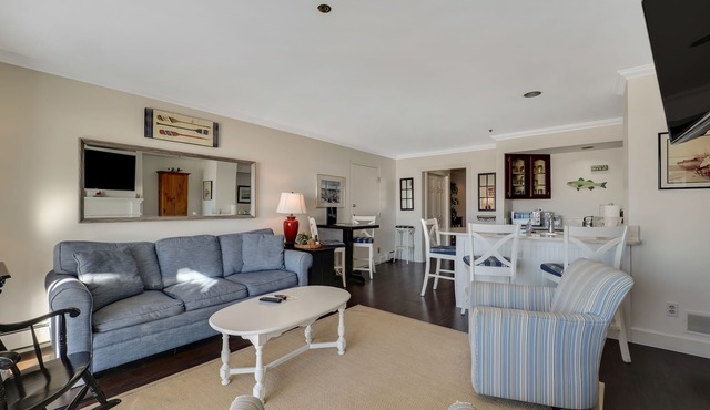 114 Water Street | Private Patio on Lake Charlevoix | Ground Floor Getaway