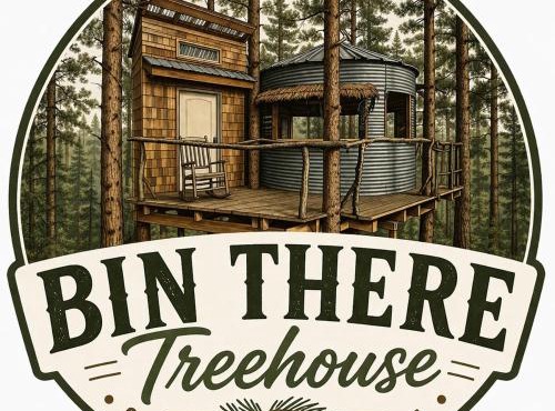 Bin There Treehouse, a grain bin treehouse!