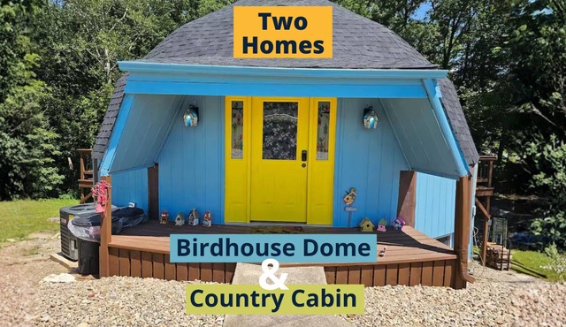Birdhouse Dome & Cabin - Hot Tub - Kayaks - Disc Golf - 2 Min Walk