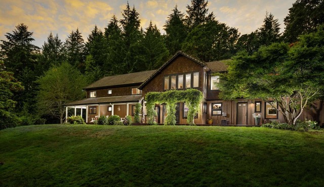 Exquisite Manor Surrounded by Private Meadows, Forests, Trails, w/Fire-Pit and Stocked Fishing Lake