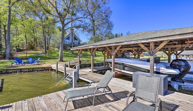 Lakefront Eatonton Home: Boat Dock + Fire Pit