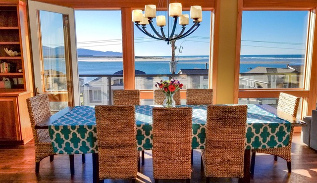 Large, Modern, Ocean-view home with HOT TUB just steps to the beach!