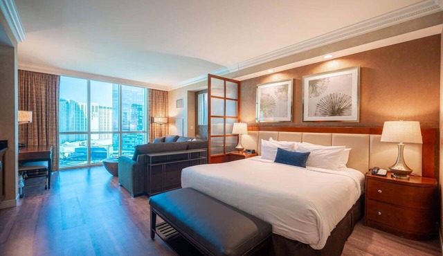 No Resort Fee Strip View Suite + Free Valet + Pool
