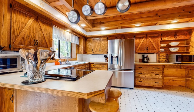 Two-home property with deck, grill, firepit, amazing views, & 2 W/Ds